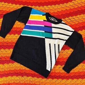 Women's Multi and Black Jumper